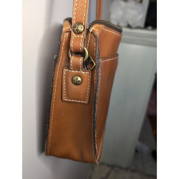 Patricia Nash Heritage Collection Brown leather crossbody/shoulder handbag purse - Picture 9 of 11
